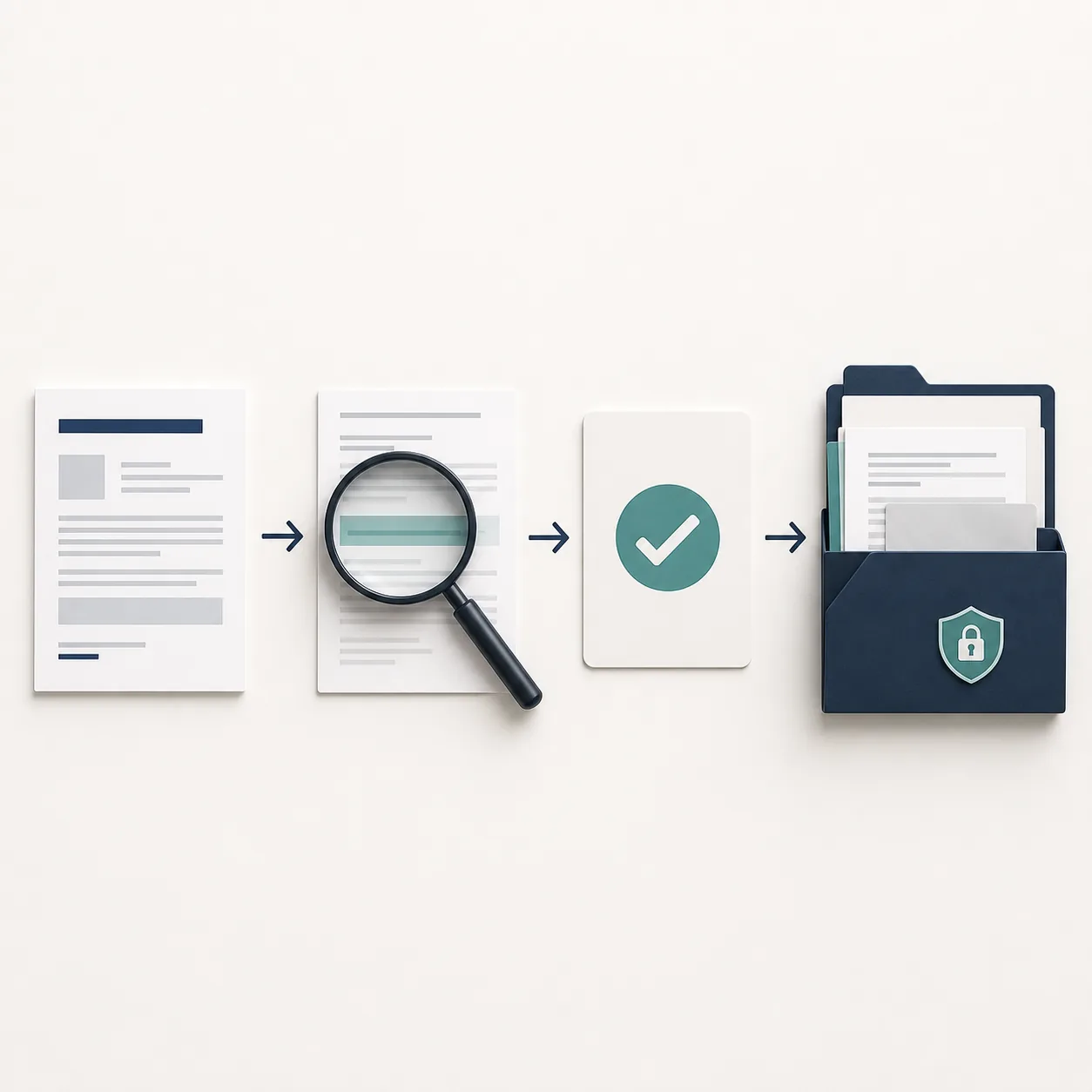 Flujo editorial para obtener datos empresariales, revisar el RFC, confirmar la coincidencia y guardar evidencia